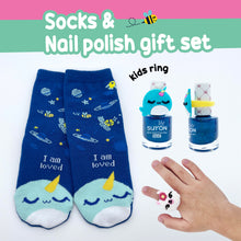 Load image into Gallery viewer, socks & nail polish gift set - Narwhal