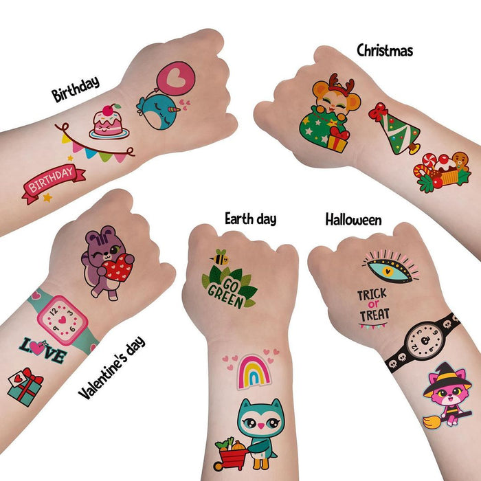 Temporary Tattoos for Kids (10 sheets/150 pcs inside)