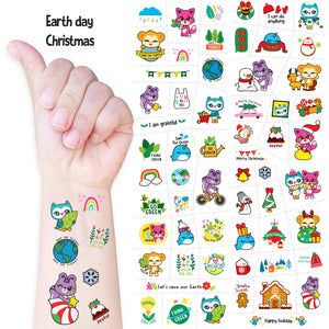 Temporary Tattoos for Kids (10 sheets/150 pcs inside)