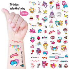 Load image into Gallery viewer, Temporary Tattoos for Kids (10 sheets/150 pcs inside)
